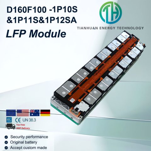 Module de batterie lithium-ion phosphate 1P10S/1P11S/1P12S 100ah pour batterie ev/ess