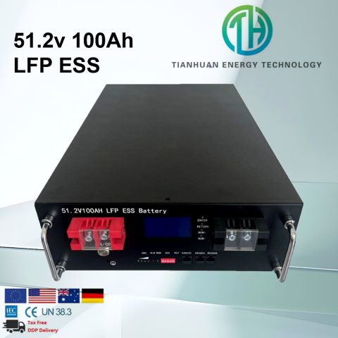 51.2v Pacco batteria di accumulo di energia domestico LFP impilato da 100ah