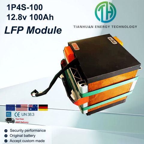 1Module de batterie du véhicule électrique LFP du paquet 12.8V 100Ah LiFePO4 de batterie de P4S 100Ah ESS