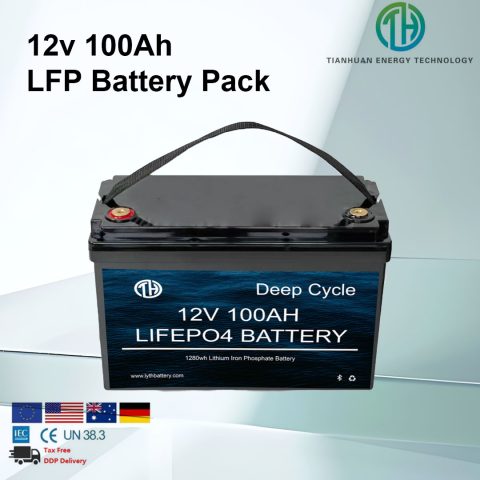12Batteria al litio V 100Ah LiFePO4 per motore da traina da campeggio marino fuori rete