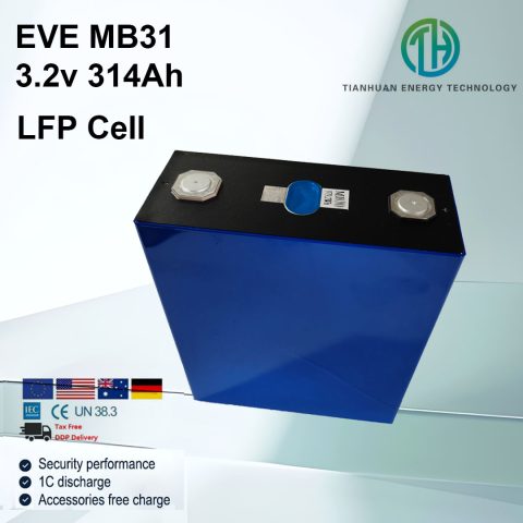Cella Lifepo4 EVE MB31 3.2v 314ah per sistema di accumulo di energia
