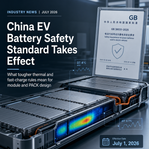 Der chinesische Sicherheitsstandard für Elektrofahrzeugbatterien tritt in Kraft 2026