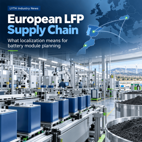 Localización de baterías LFP europeas y planificación de módulos